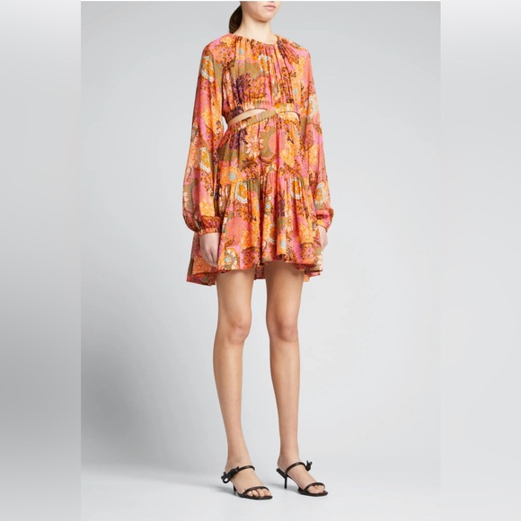 A.L.C. Izzy Silk Fit &Flare Cutout Dress, Size 4 New w/Tag Retail $695 SOLD OUT! - Picture 8 of 14